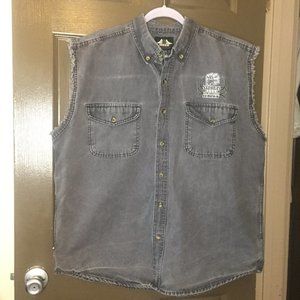 USA BD Biker Design Men's  Jean Vest